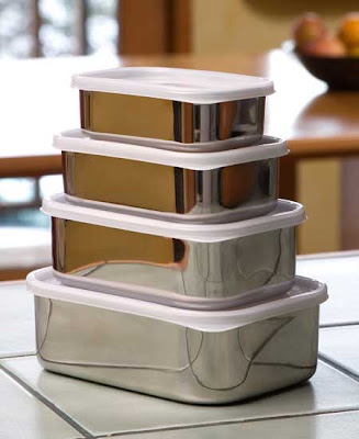 rectangular stainless steel food containers