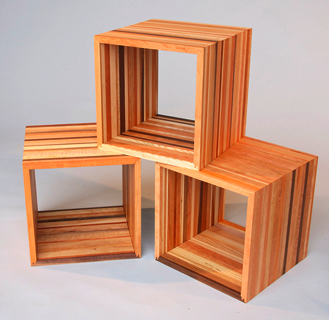wood cubes shelving