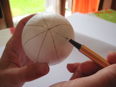 Tutorial - rivestire una pallina di polistirolo