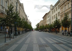 Les "Champs Elysées" de Vilnius à l'aube