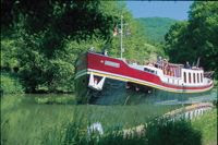 French Hotel Barge Alouette in Burgundy (Bourgogne France) Contact ParadiseConnections.com for booking.