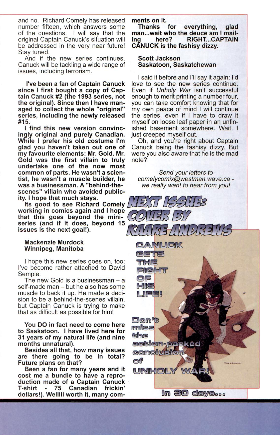 Read online Captain Canuck: Unholy War comic -  Issue #2 - 32