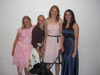 Picture of Sparkie with my friends, my sister & I 