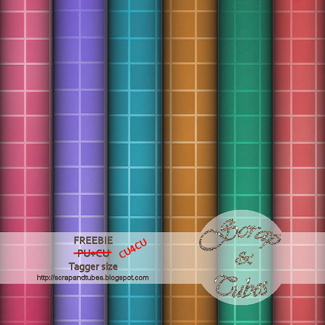 Freebie Square Papers (CU4CU) Scrap and Tubes Designs