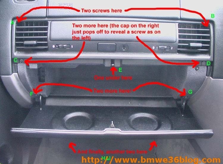 E36-316i: Removing BMW E36 Glove box 1997 bmw fuse diagram 