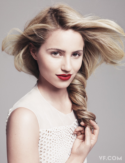 Glee's star Dianna Agron looks soft, pretty and feminine in Vanity Fair this
