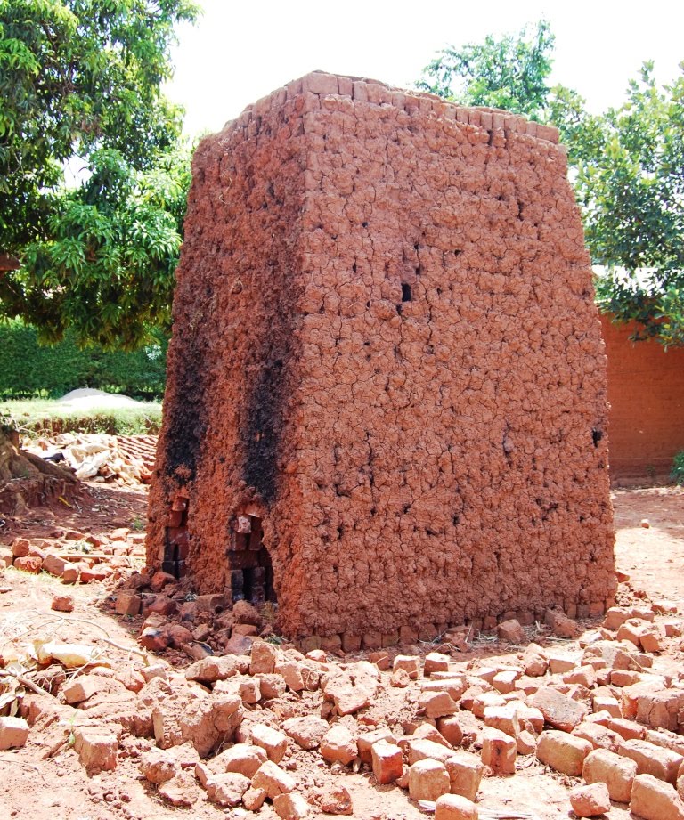 Bergs in Uganda Road work and brick making