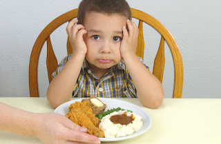 boy with dinner plate