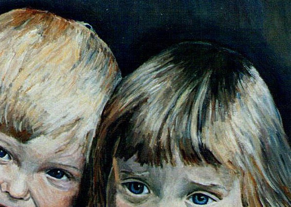 dark blond hair painting