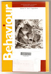 Striped mouse (Rhabdomys pumilio) on the cover of the August edition of Behaviour