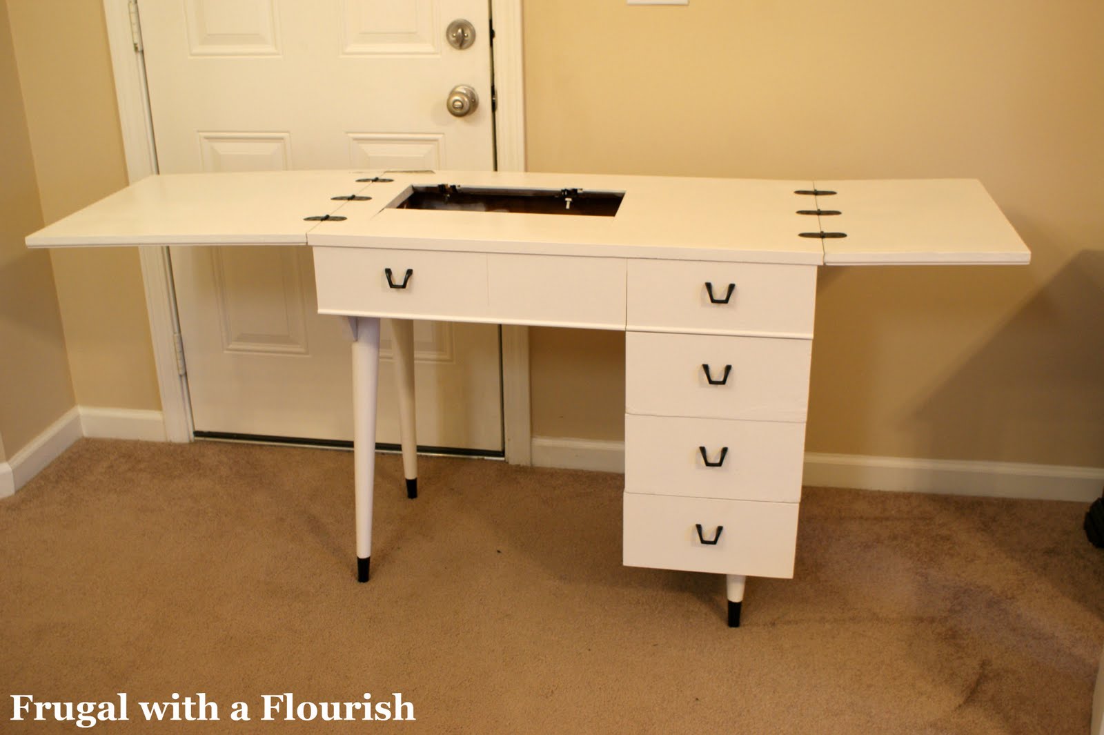 Frugal with a Flourish Sewing Table Redo