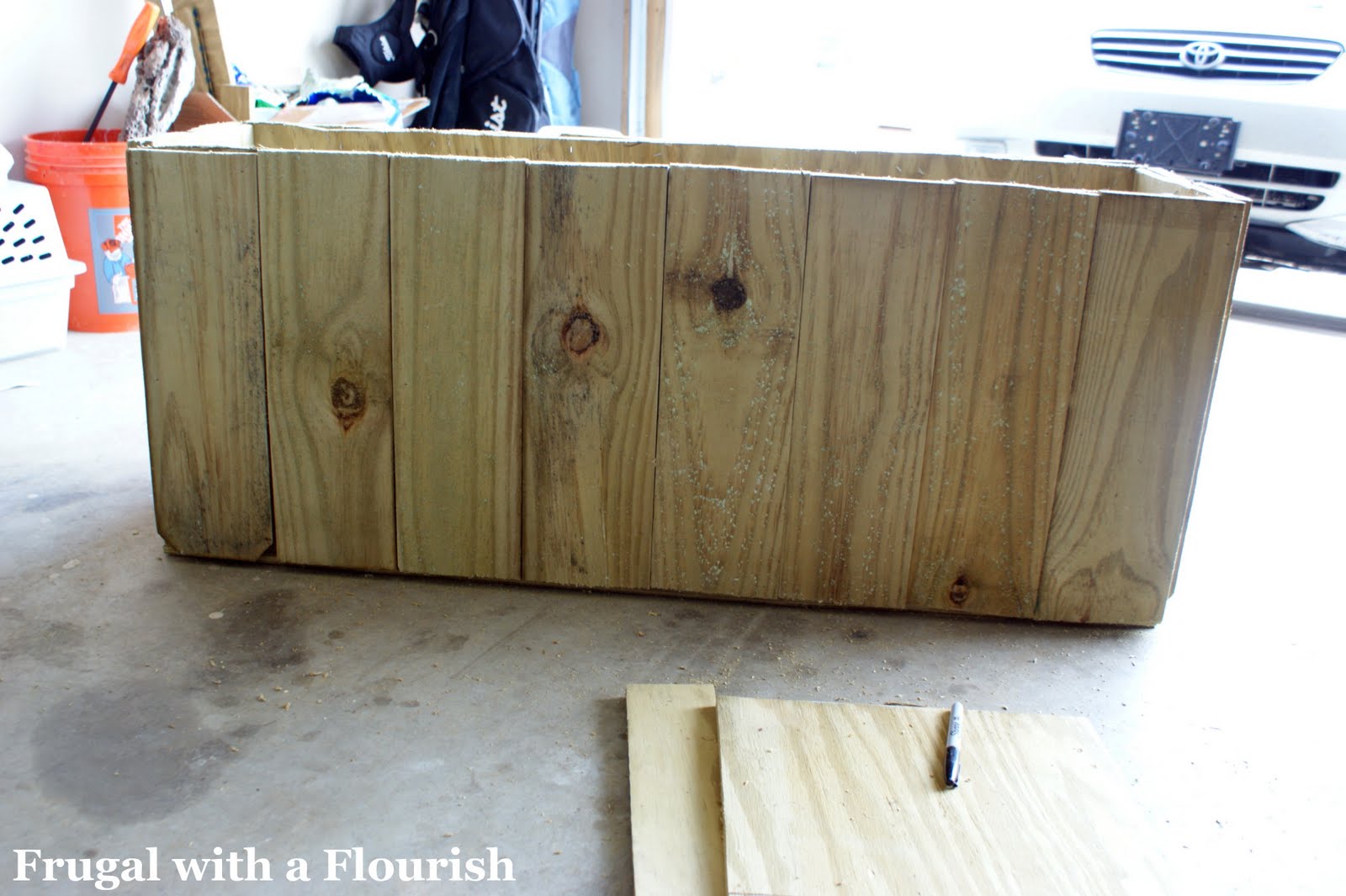 Frugal With A Flourish How To Build A Lattice Planter Box