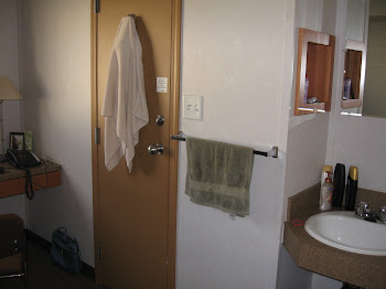 to the right coming in, bathroom door