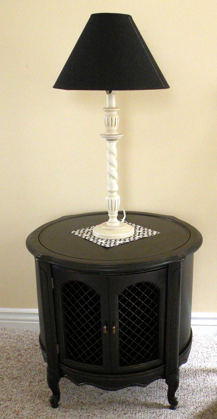 Aged to Perfection! Rustic Black Drum Table