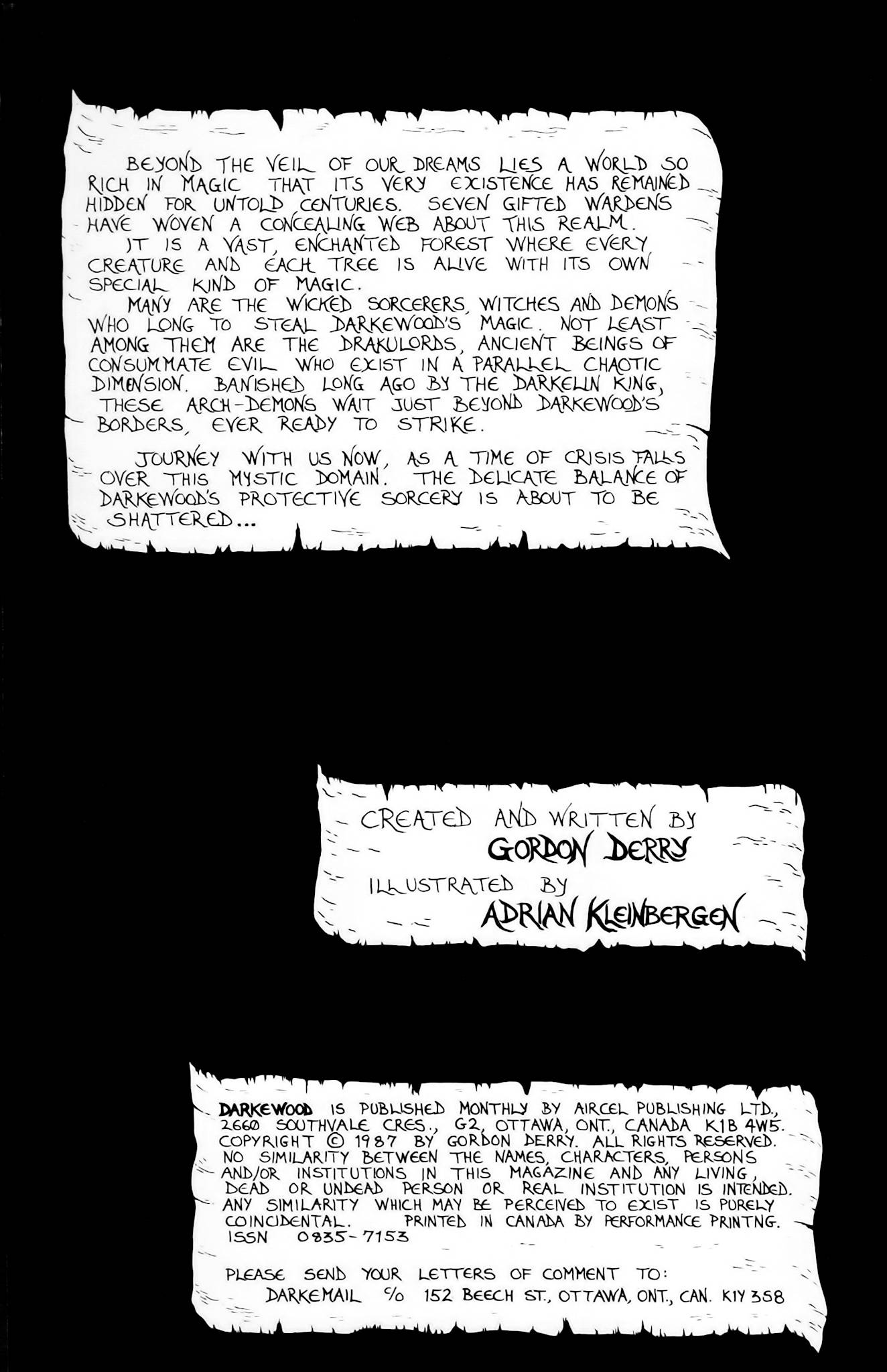 Read online Darkewood comic -  Issue #1 - 2