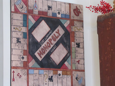 Painted Wooden Monopoly Board