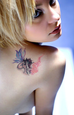Fairy Tattoo Design on Sexy Female Back