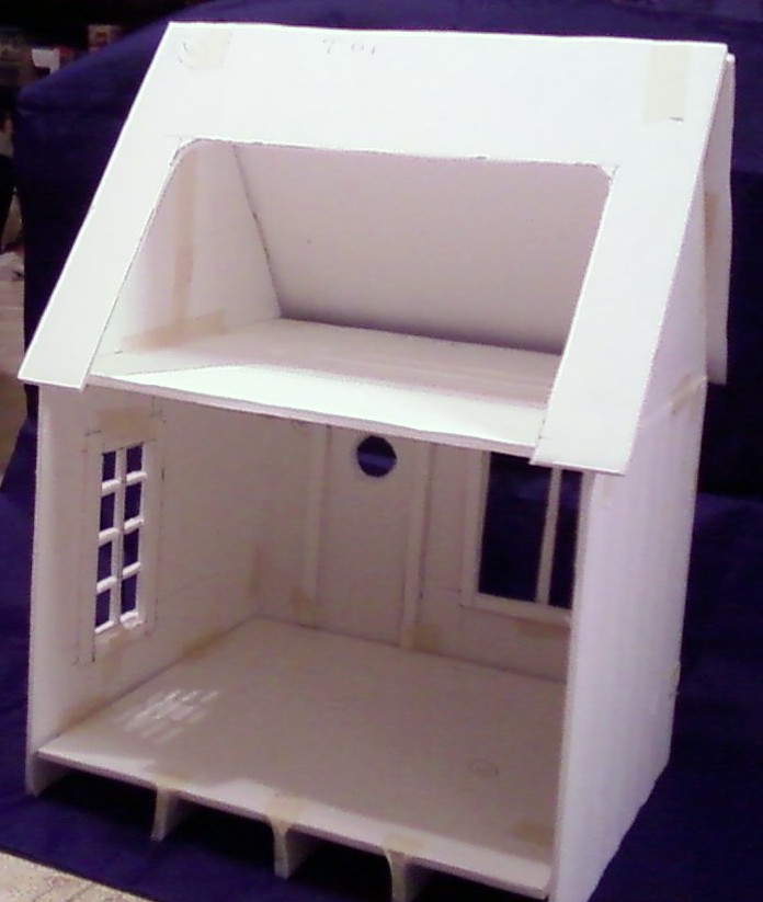 Kissing the Cook Gingerbread Christmas Dollhouse