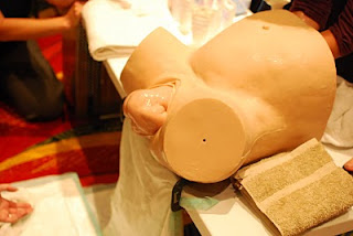 Spinning Babies Find the "nape" of the neck...