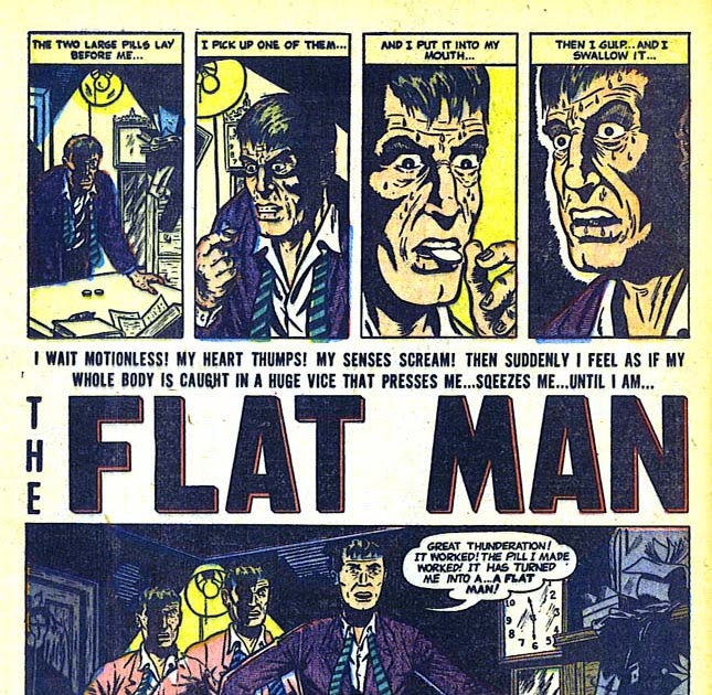 The Comic Book "The Flat Man" from Spellbound 3 (May 1952
