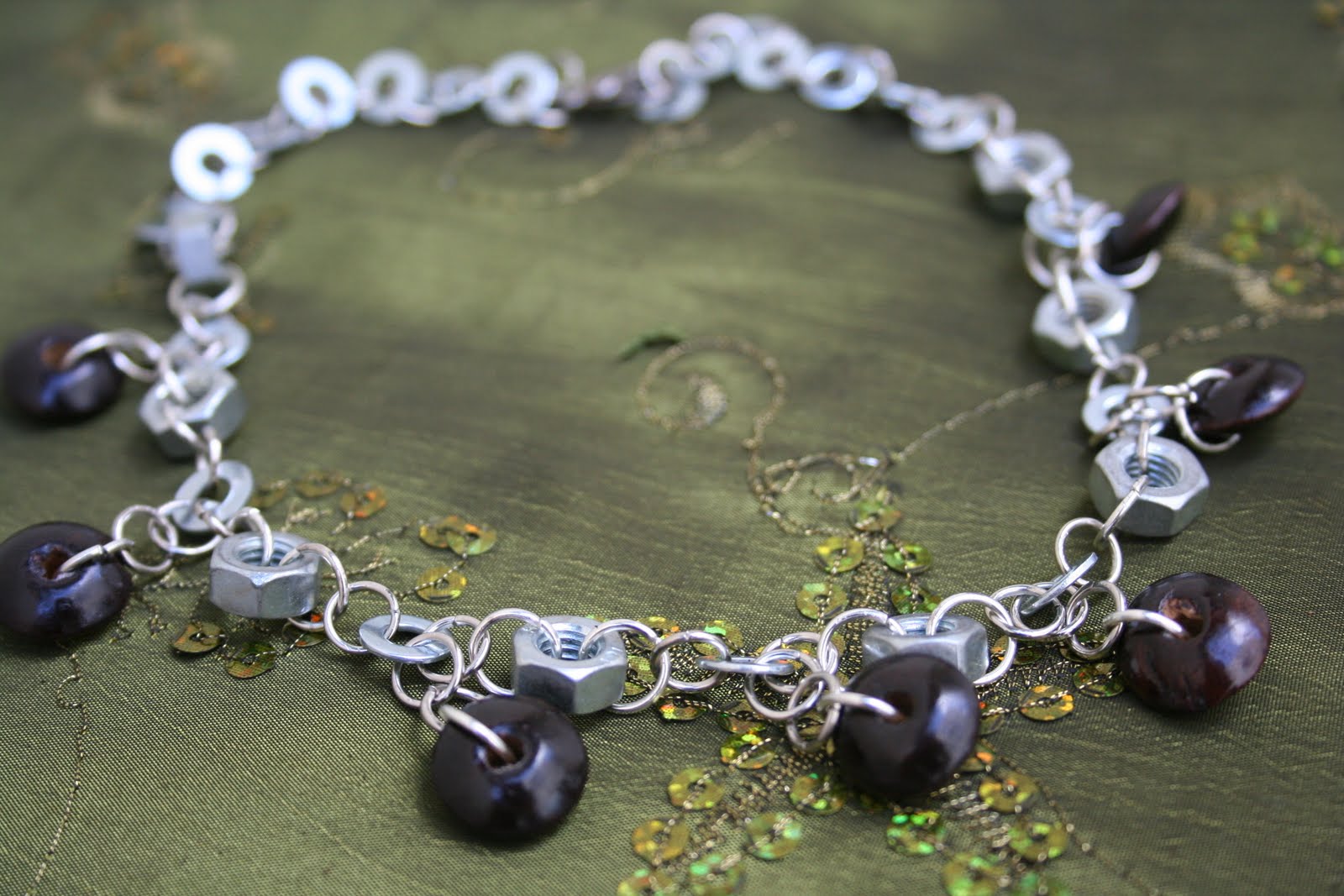 openhappyheart HARDWARE handmade jewelry using washers, nuts and bolts