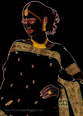 indian model posing in silk saree
