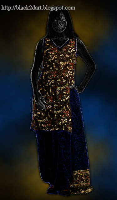 Indian Girl in Patiala Dress