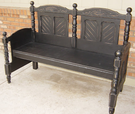 Black Distressed Bench (SOLD)