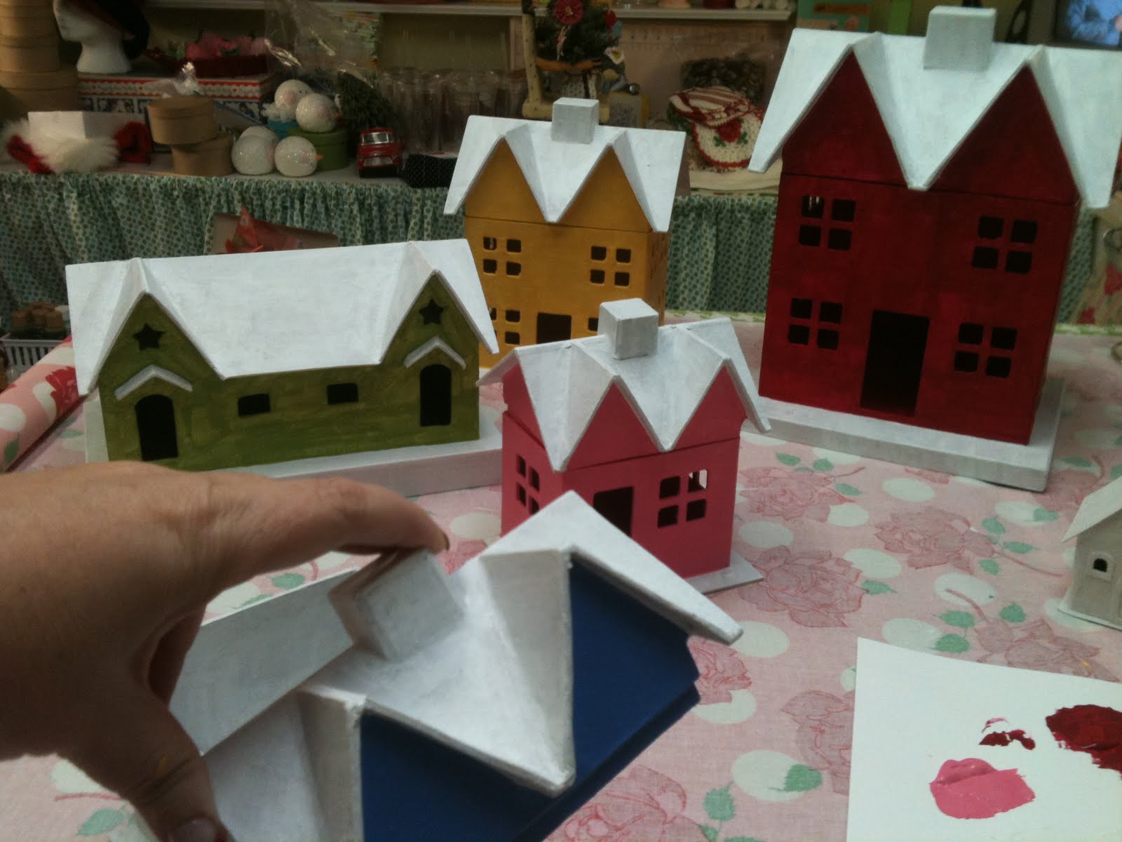 Bee In My Bonnet: My Christmas Village and a tutorial on how I made my  trees