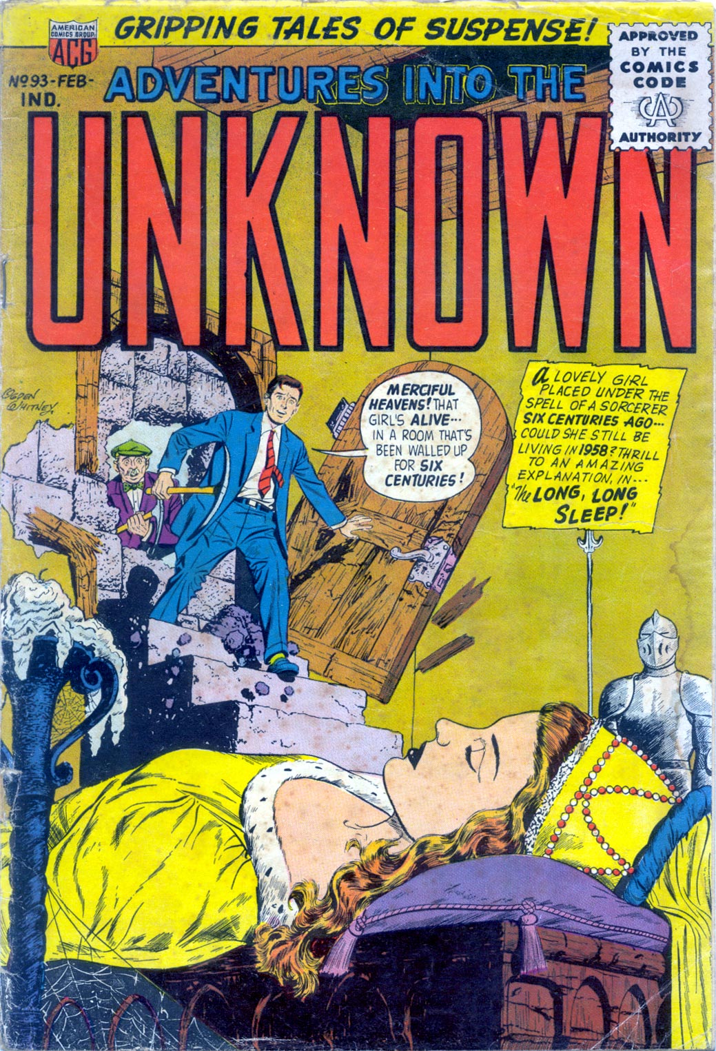 Read online Adventures Into The Unknown comic -  Issue #93 - 1