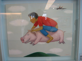 Choi Suk Un, flying pig painting