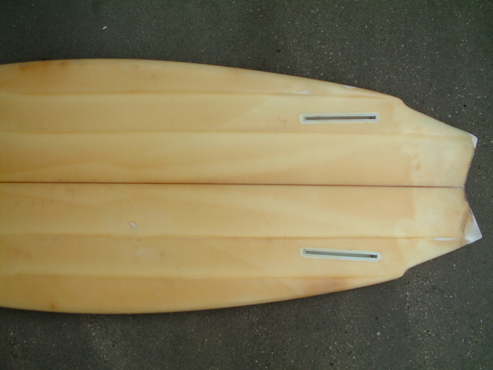 vintage surfboard collector UK Ocean Magic team board by Mooney McAllum