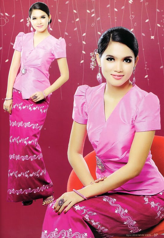 MODEL: Myanmar Popular Model and Actress, Aye Myat Thu's Myanmar Style ...