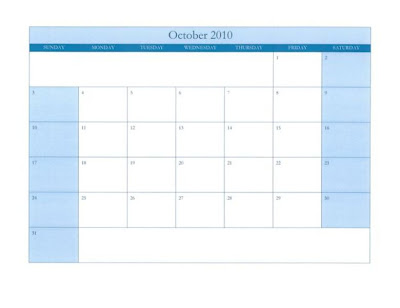 the book - monthly calendar