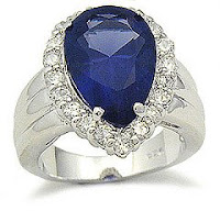 blue diamond rings
