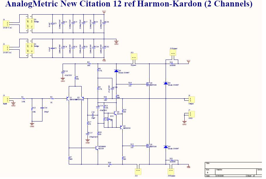 Citation 12 MOSFET Power Amp DIY Kit Ref Harmon Kardon | eBay