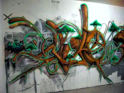 New Style 3D Graffiti Design Wallpaper,graffiti art,graffiti murals