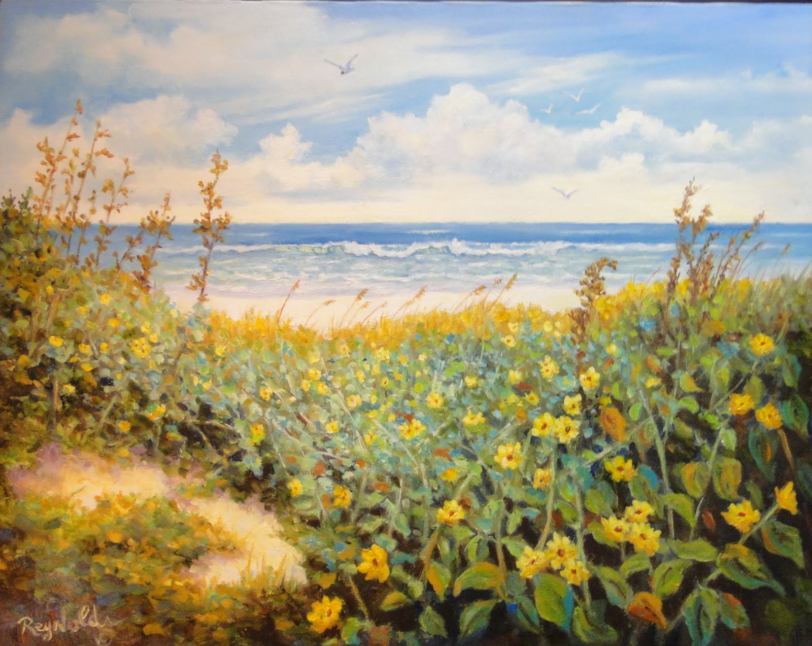 Reynolds Renditions : "Sunflowers at North Padre Island, Texas"