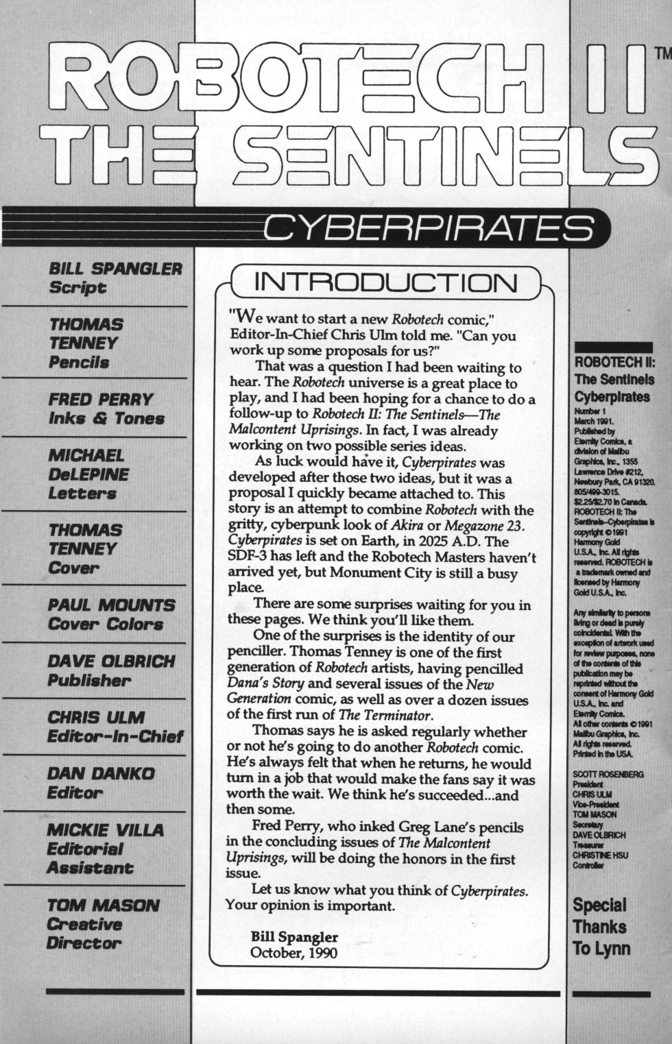 Read online Robotech II: The Sentinels - CyberPirates comic -  Issue #1 - 2