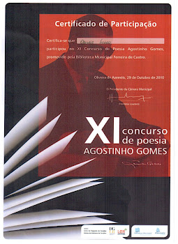 XI Concurso de Poesia AGOSTINHO GOMES / PORTUGAL