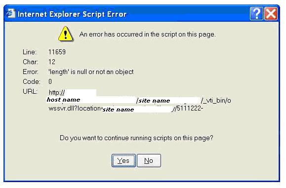 Nicholas Bisciotti's Blog: SharePoint V3: Error: IE Script Error When ...