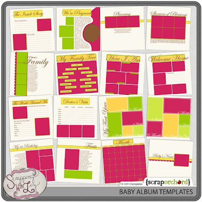 Baby Samples on Scrapping With Liz  Baby Templates And Word Art