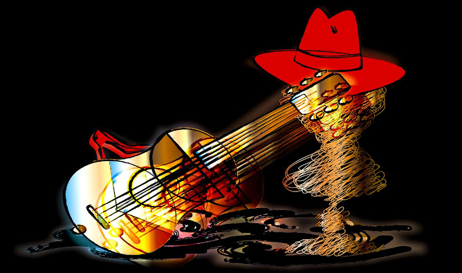 Capello chitarra e tacchi a spillo