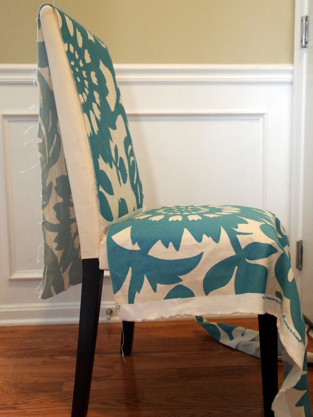 My Morning Slip Cover Chair Project Using Remnant Fabric (no sewing