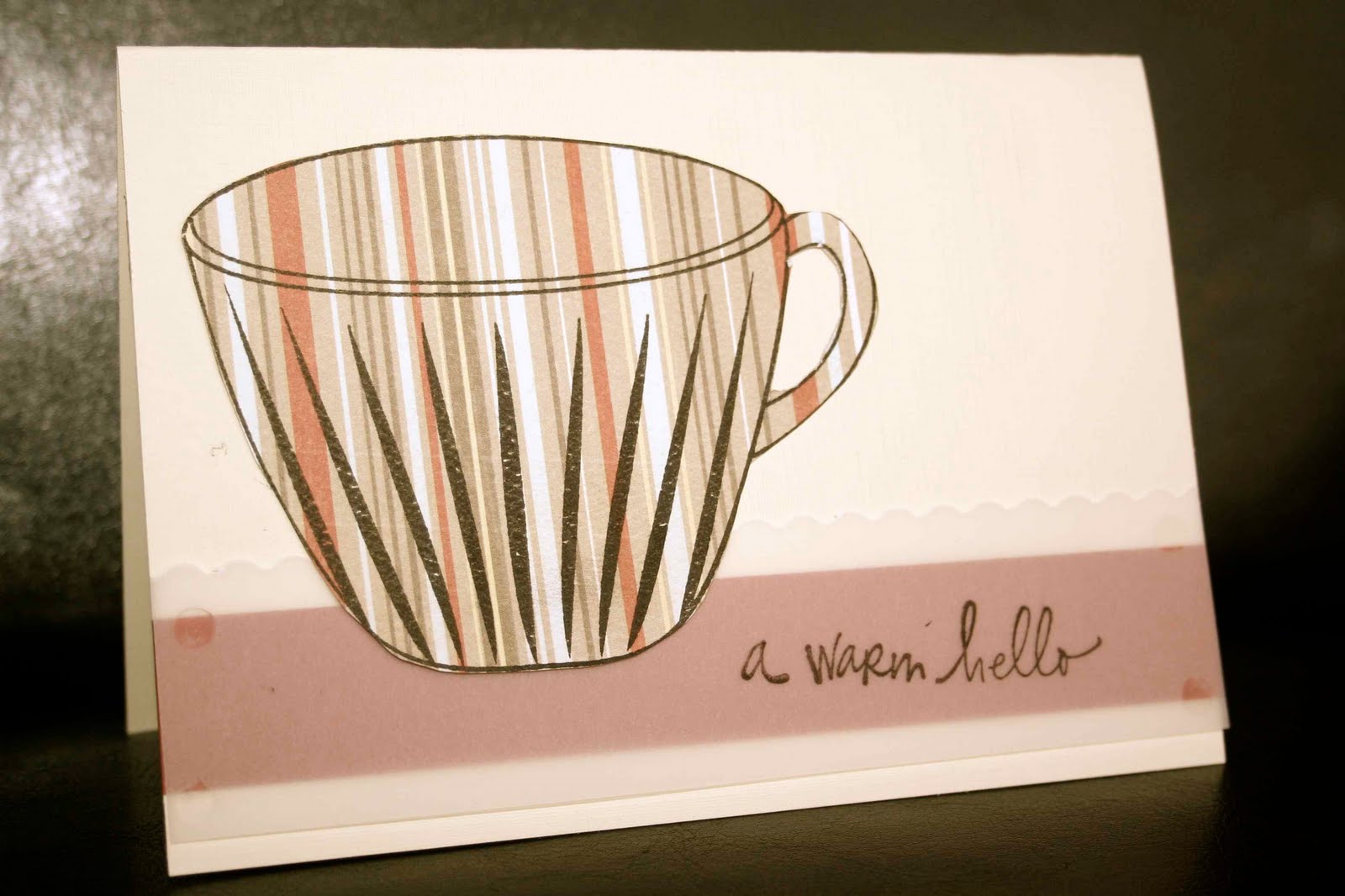 Homemade Cards by Erin Large Stripy Coffee Cup card