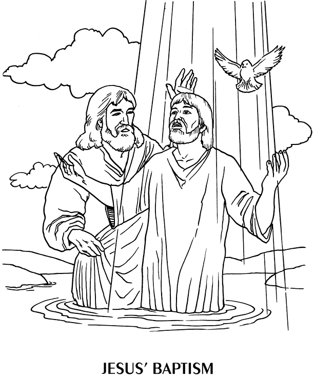jesus tomb coloring pages. Jesus Baptism coloring page