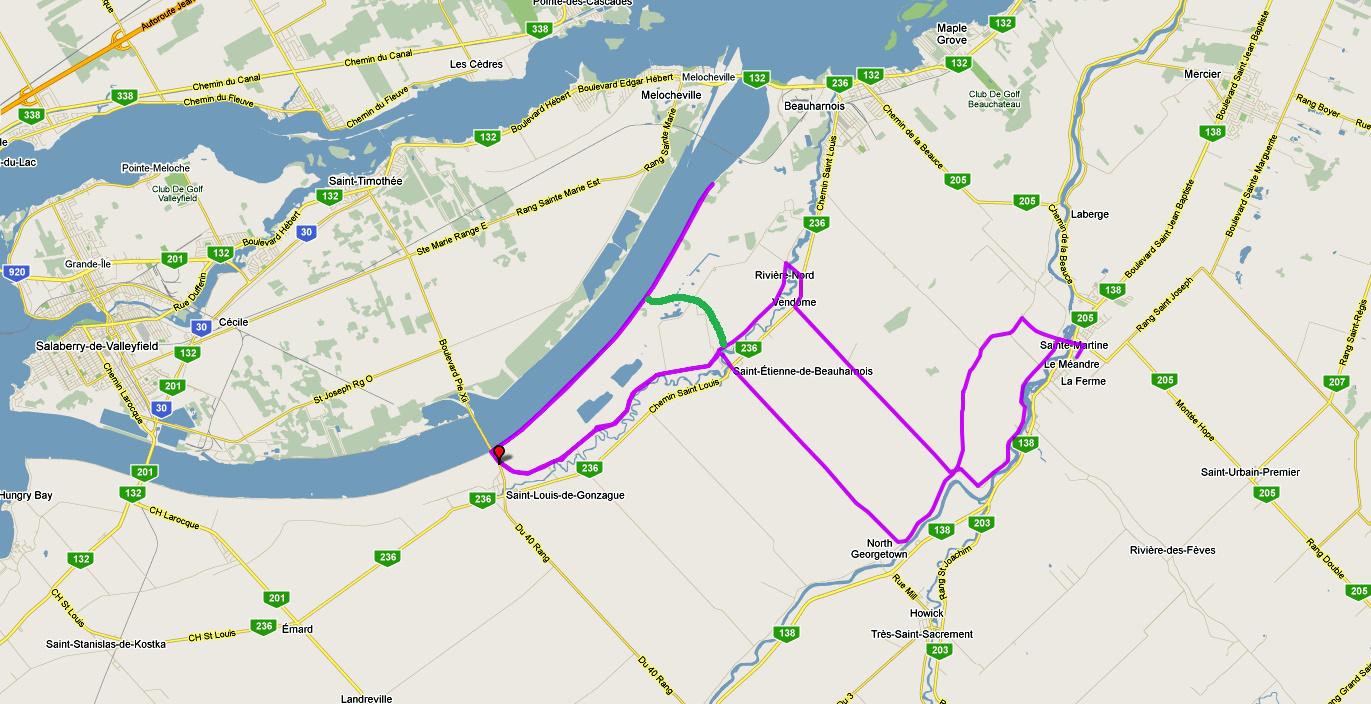 Cycle Fun Montreal SteMartine to Beauharnois Canal bike path