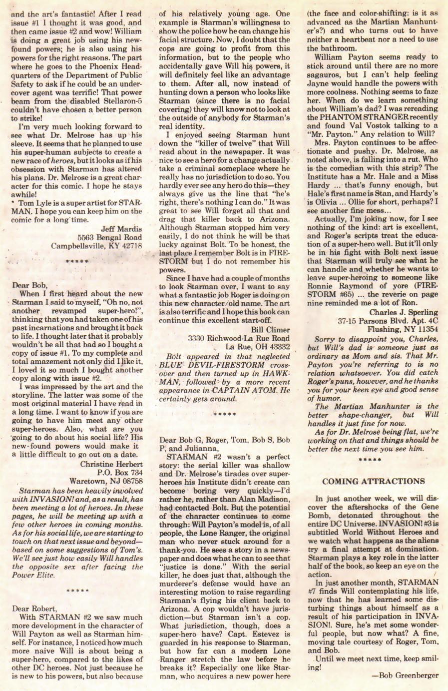 Read online Starman (1988) comic -  Issue #6 - 25