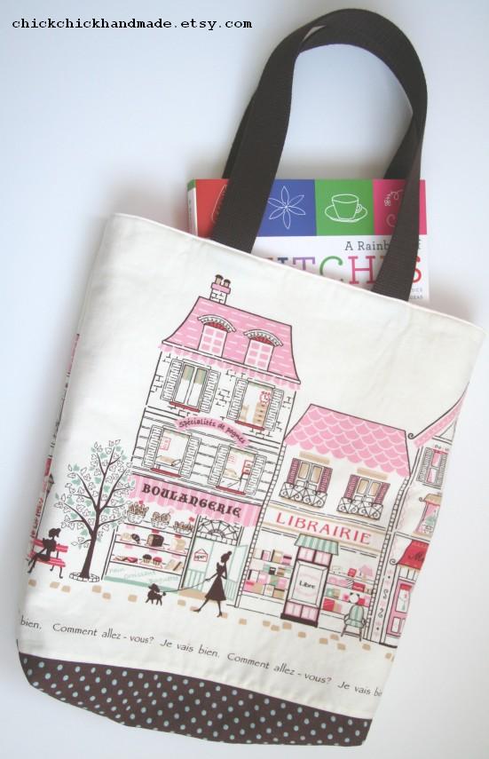 chick chick sewing: Paris Street Everyday Tote Bag