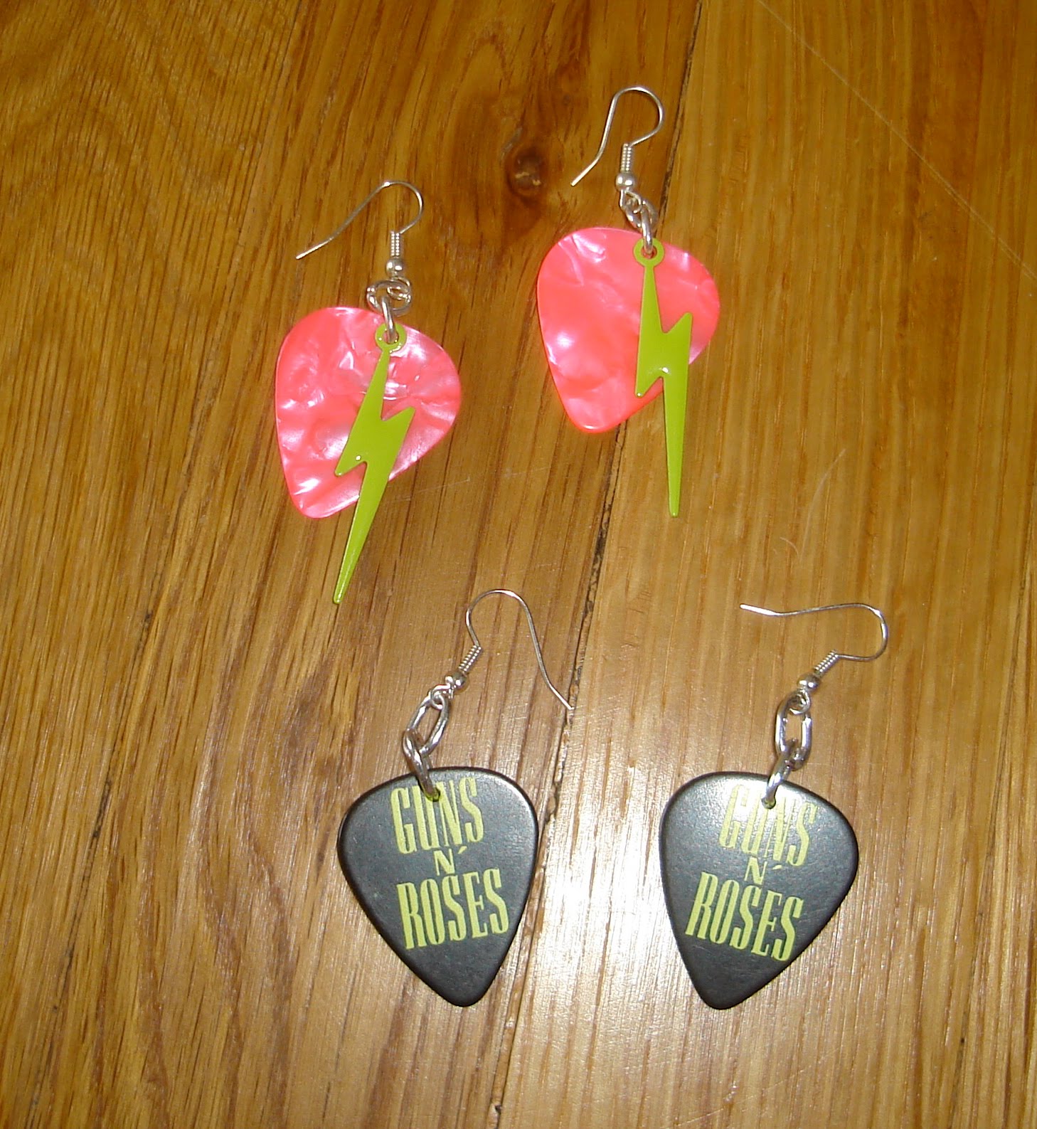 Lipstick and Candy Cigarettes The Jewelry Dream Guitar Pick Earrings!